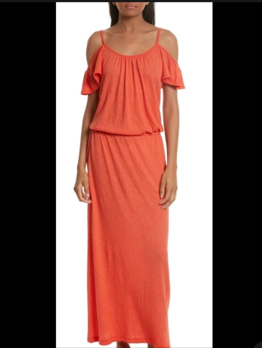 Soft Joie Nwt Cold-Shoulder Maxi Dress in Coral